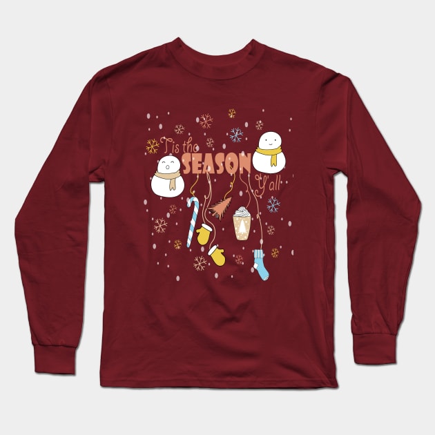 Tis the Season New Year Cute Holiday family Gift Long Sleeve T-Shirt by Day81